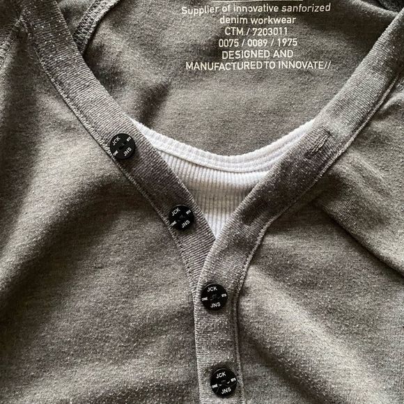 Jack&Jones Long Sleeve Shirt W/Under Shirt Detail - Picture 2 of 2